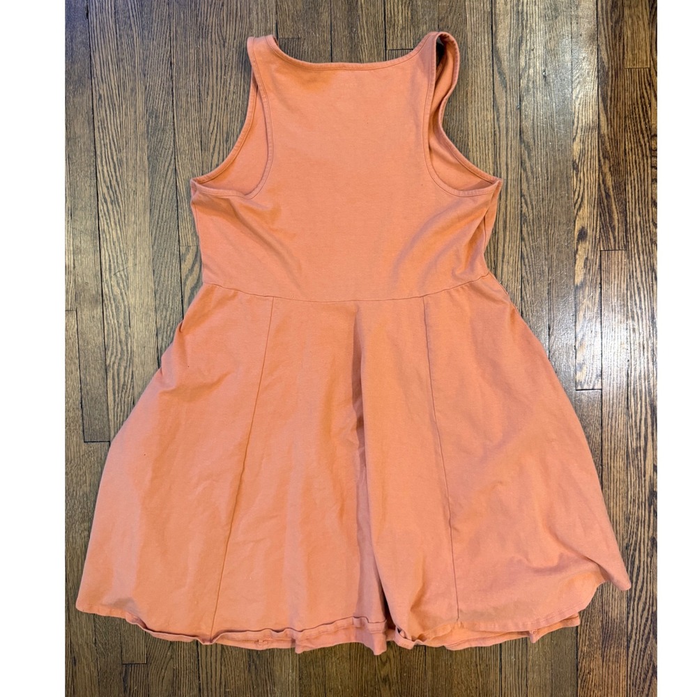 Torrid Womens Plus Size 1 Skater Dress Terracotta Orange Cotton Blend Sleeveless - Picture 4 of 7